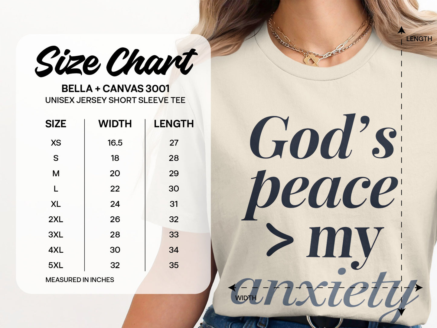 God's Peace is Greater Than Anxiety T-Shirt Product