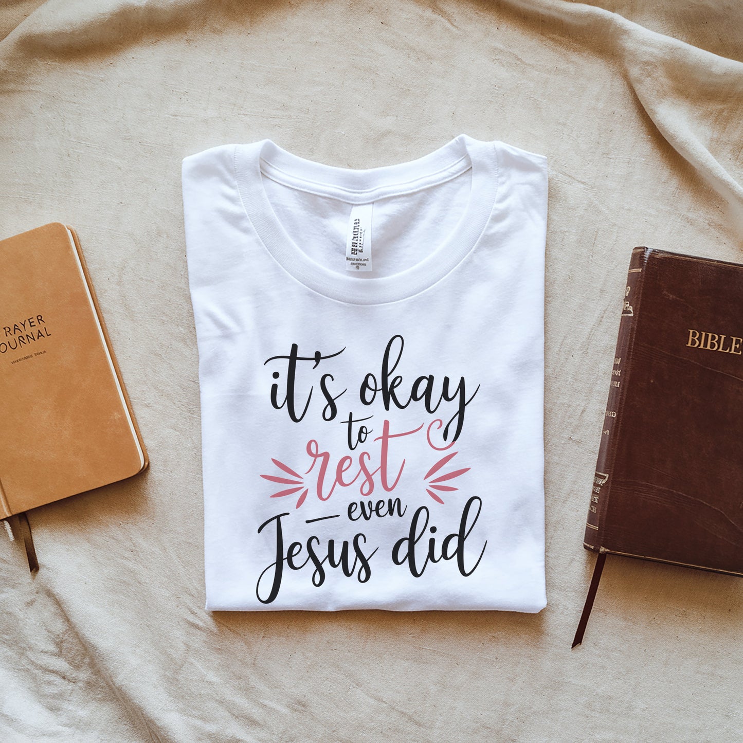 It's Okay to Rest Even Jesus Did Printed Shirt product