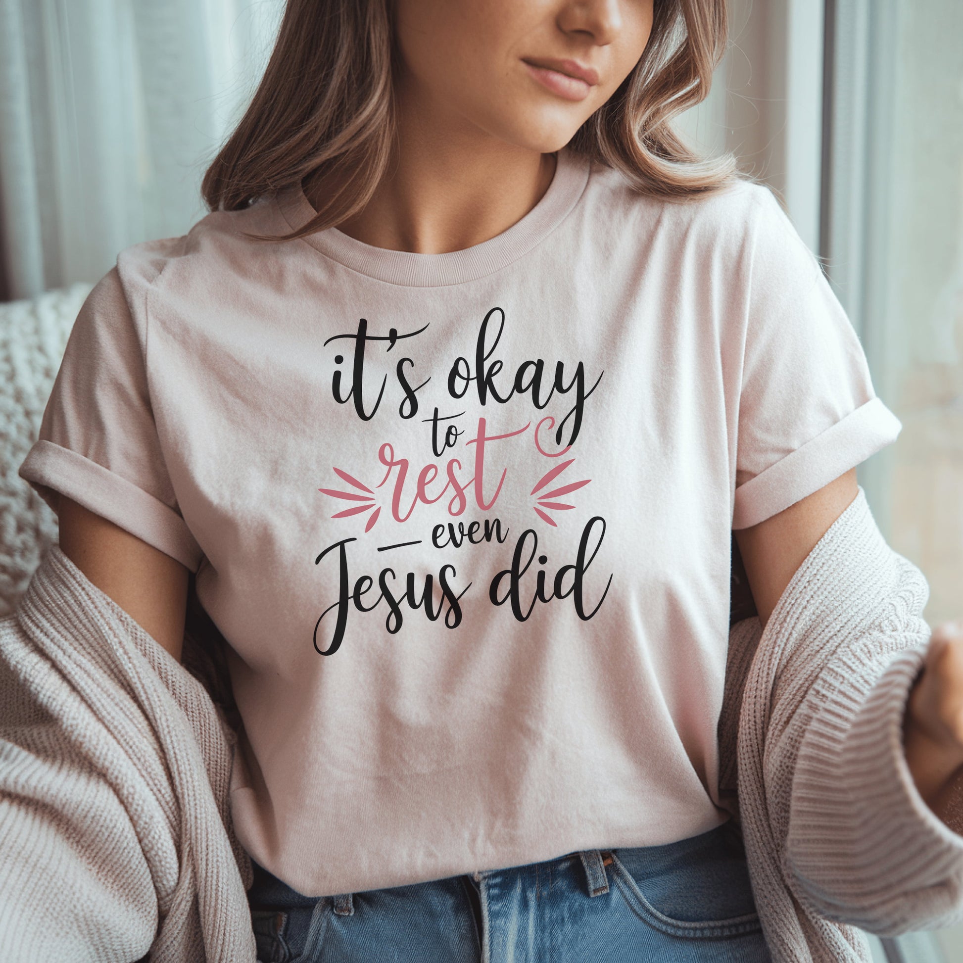 It's Okay to Rest Even Jesus Did T-Shirt product